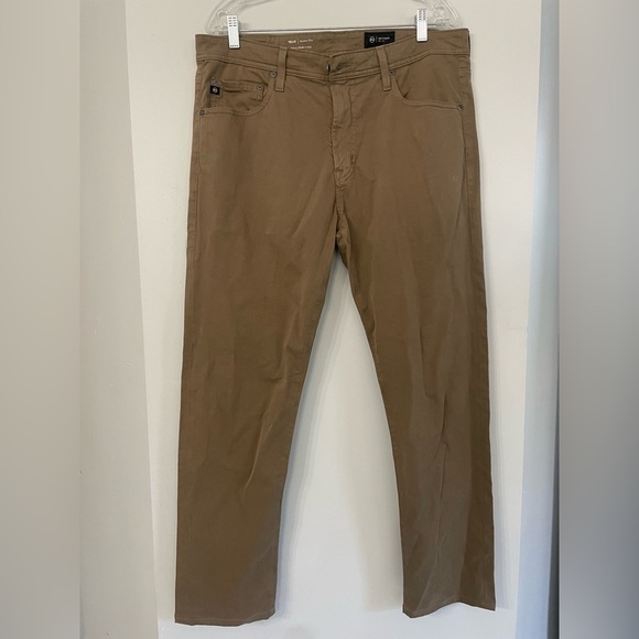 AG Adriano Goldschmied Tellis Modern Slim 35x34 men’s flat front khakis SO SOFT - Picture 1 of 5